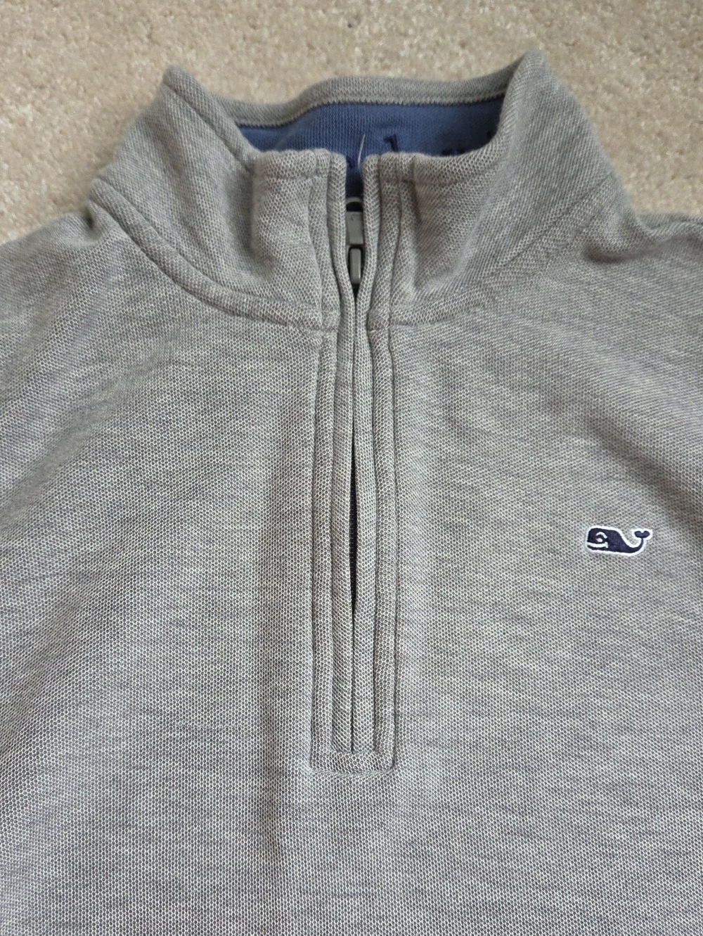 Vineyard Vines Boys Heather Gray Quarter-Zip Sweater